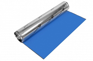 Изображение Подложка ALPINE FLOOR Silver Foil Blue EVA 10000*1000*1,5 мм