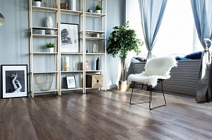 кварц-виниловая плитка Секвойя Темная ламинат